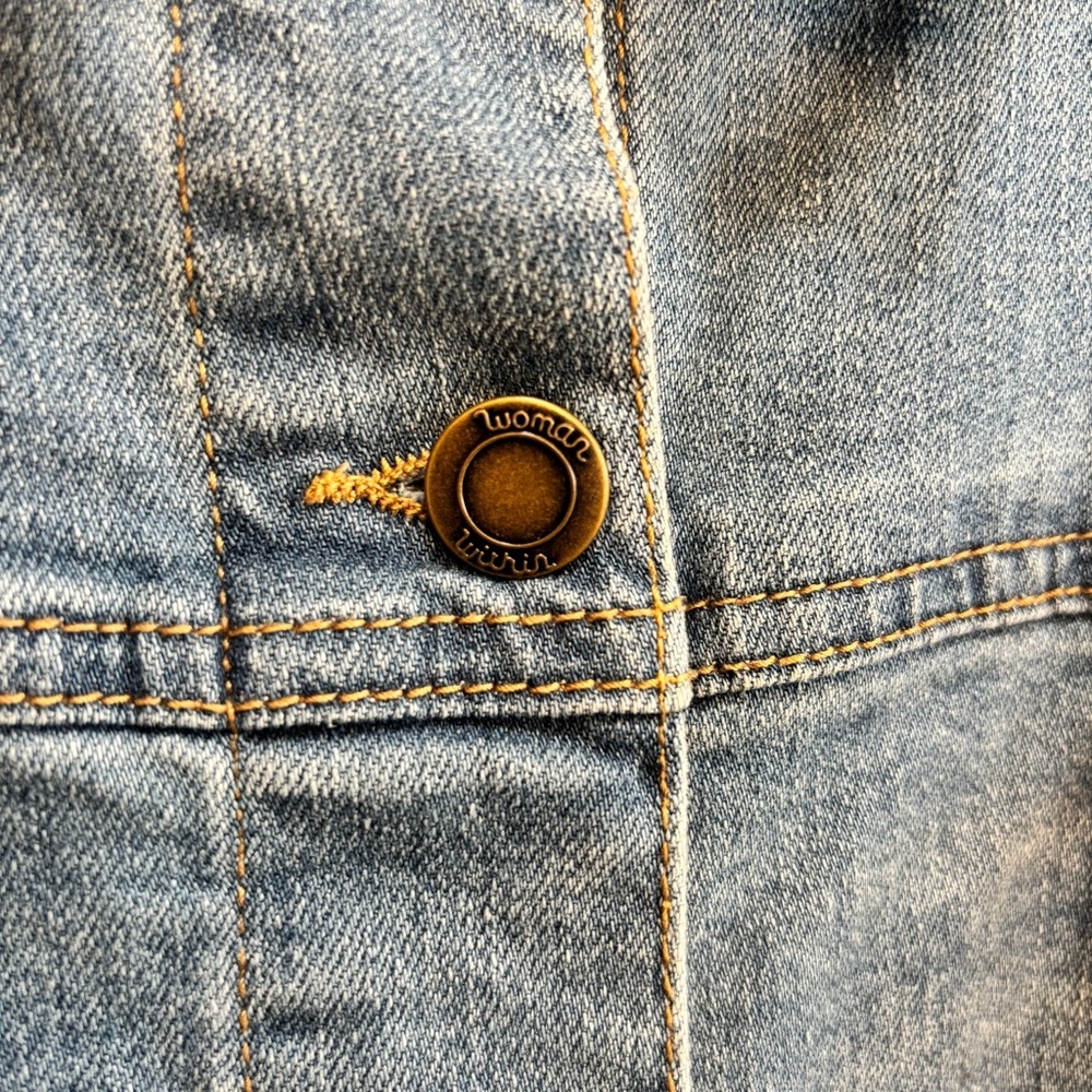 Woman Within Denim Jean Jacket Plus Size 32W XXXL Classic Preppy Teacher Comfort - Picture 11 of 13